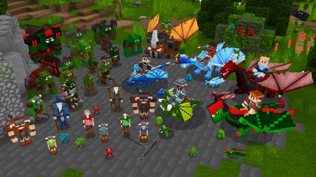 Screenshot from the Minecraft Bedrock DLC Advanced Dragons