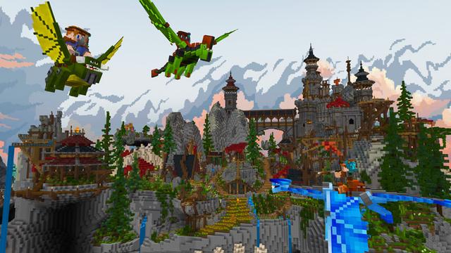 Screenshot from the Minecraft Bedrock DLC Advanced Dragons