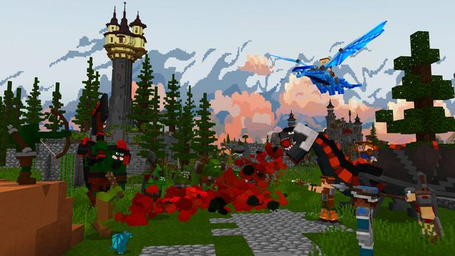 Screenshot from the Minecraft Bedrock DLC Advanced Dragons