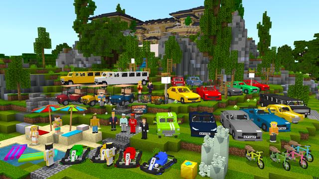 Screenshot from the Minecraft Bedrock DLC Be a Millionaire!