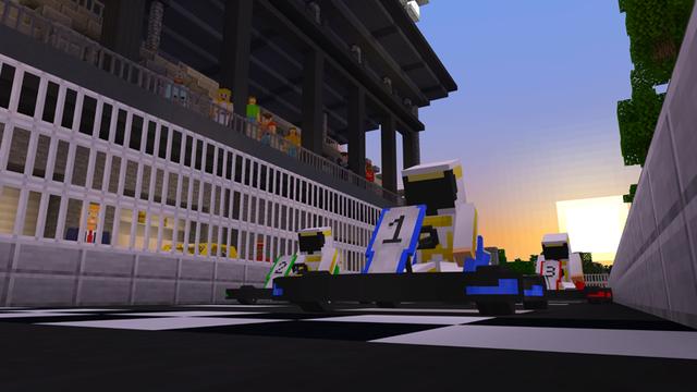 Screenshot from the Minecraft Bedrock DLC Be a Millionaire!