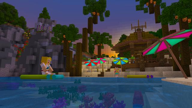 Screenshot from the Minecraft Bedrock DLC Be a Millionaire!