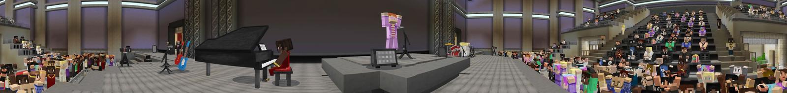 Panorama from the Minecraft Bedrock DLC Be a Superstar!