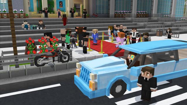 Screenshot from the Minecraft Bedrock DLC Be a Superstar!