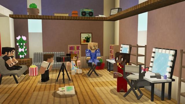 Screenshot from the Minecraft Bedrock DLC Be a Superstar!