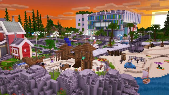 Screenshot from the Minecraft Bedrock DLC Be a Superstar!