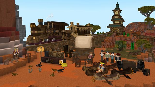Screenshot from the Minecraft Bedrock DLC Buffalo Town - Roleplay