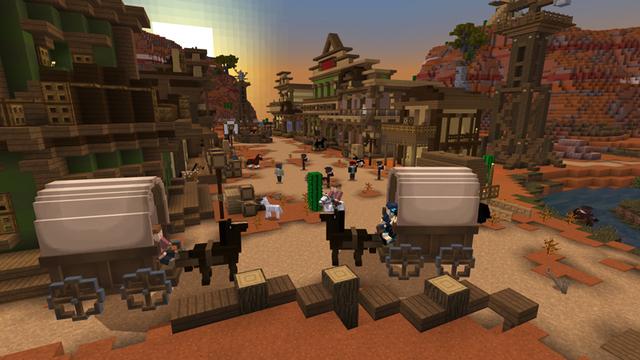 Screenshot from the Minecraft Bedrock DLC Buffalo Town - Roleplay