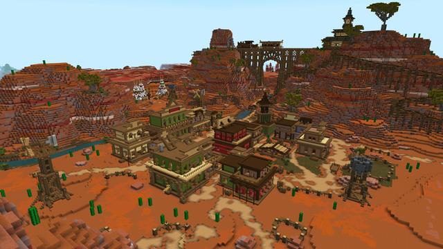 Screenshot from the Minecraft Bedrock DLC Buffalo Town - Roleplay
