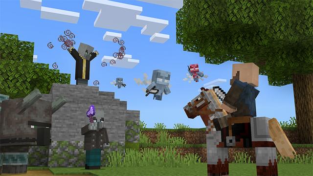 Screenshot from the Minecraft Bedrock DLC Castle Defender