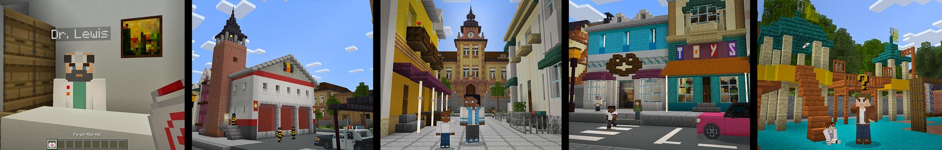 Panorama from the Minecraft Bedrock DLC City Life – Roleplay