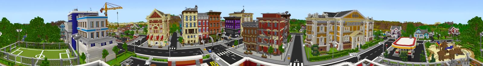 Panorama from the Minecraft Bedrock DLC Cops and Robbers - Roleplay