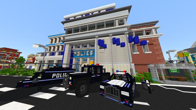 Screenshot from the Minecraft Bedrock DLC Cops and Robbers - Roleplay