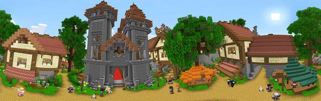 Panorama from the Minecraft Bedrock DLC Crown Castle