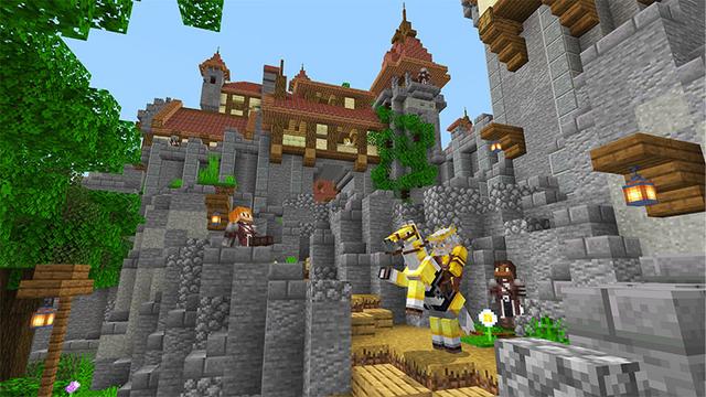 Screenshot from the Minecraft Bedrock DLC Crown Castle