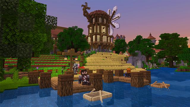 Screenshot from the Minecraft Bedrock DLC Crown Castle