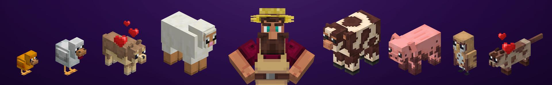 Panorama from the Minecraft Bedrock DLC Cute Farm