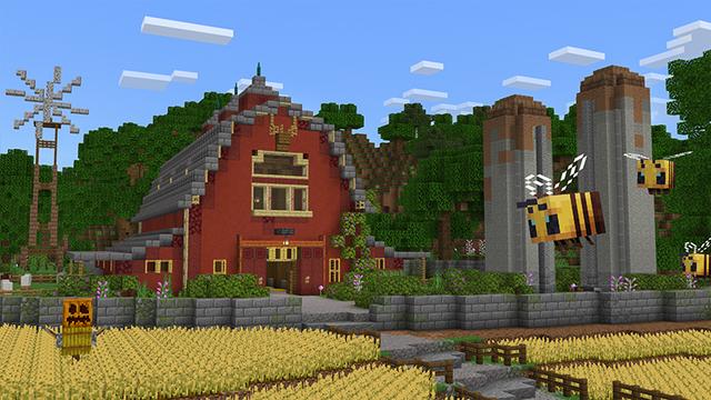 Screenshot from the Minecraft Bedrock DLC Cute Farm