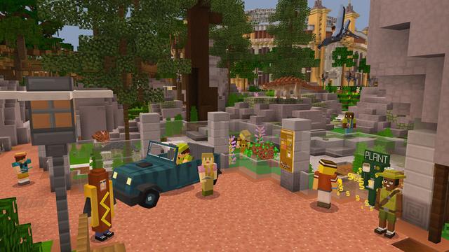 Screenshot from the Minecraft Bedrock DLC Dinosaur World