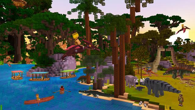 Screenshot from the Minecraft Bedrock DLC Dinosaur World