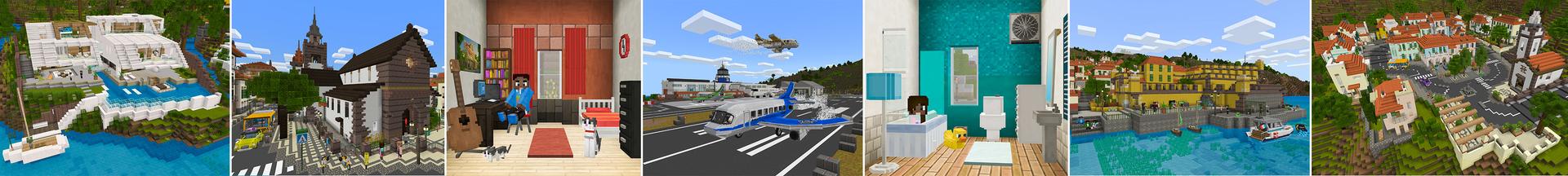 Panorama from the Minecraft Bedrock DLC Dream Island – Madeira