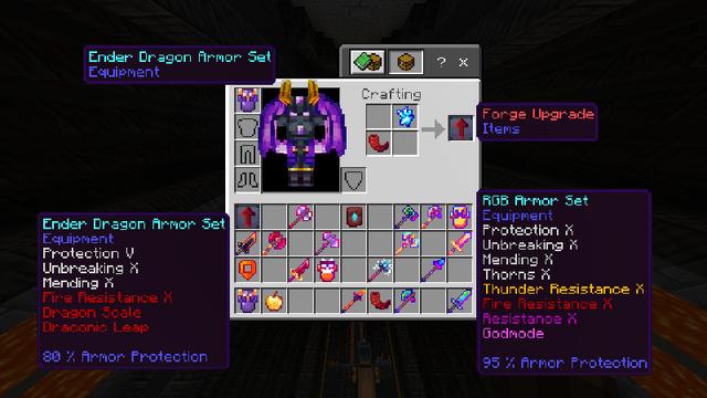 Screenshot from the Minecraft Bedrock DLC ENCHANTMENTS++