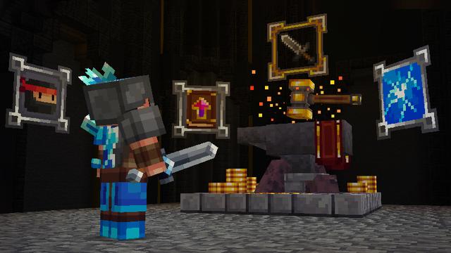 Screenshot from the Minecraft Bedrock DLC ENCHANTMENTS++