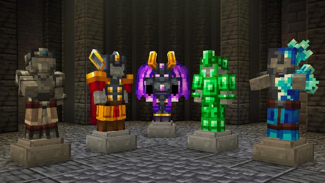 Screenshot from the Minecraft Bedrock DLC ENCHANTMENTS++