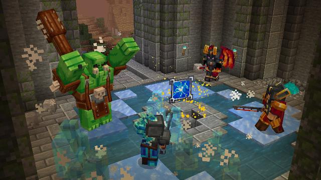 Screenshot from the Minecraft Bedrock DLC ENCHANTMENTS++