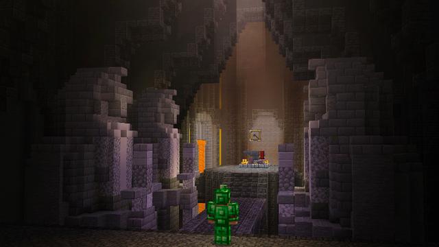 Screenshot from the Minecraft Bedrock DLC ENCHANTMENTS++