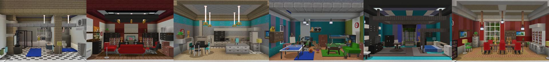 Panorama from the Minecraft Bedrock DLC Furniture