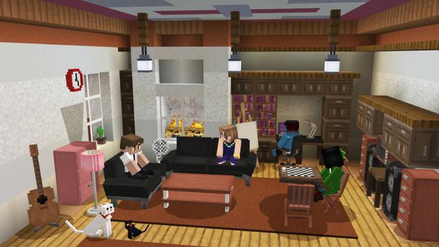 Screenshot from the Minecraft Bedrock DLC Furniture