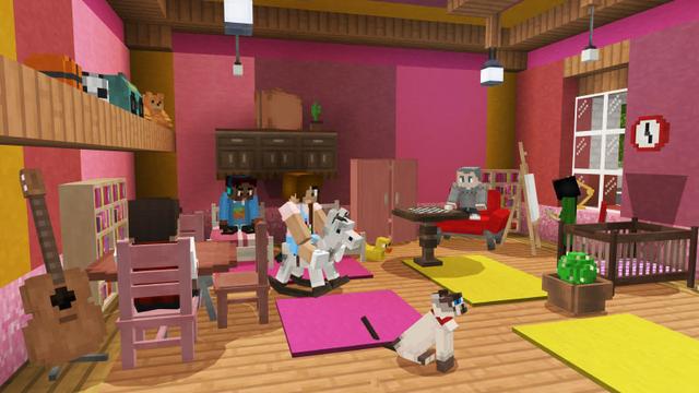 Screenshot from the Minecraft Bedrock DLC Furniture