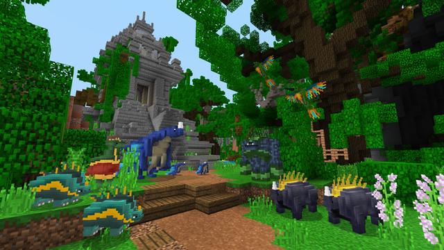 Screenshot from the Minecraft Bedrock DLC Giant Tree Adventure