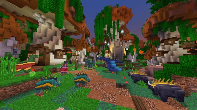 Screenshot from the Minecraft Bedrock DLC Giant Tree Adventure