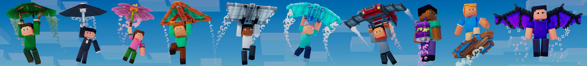 Panorama from the Minecraft Bedrock DLC Gliders Add-On