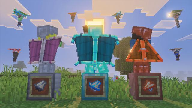 Screenshot from the Minecraft Bedrock DLC Gliders Add-On