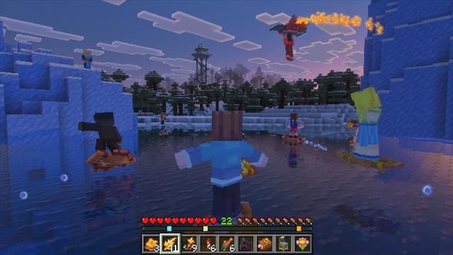 Screenshot from the Minecraft Bedrock DLC Gliders Add-On