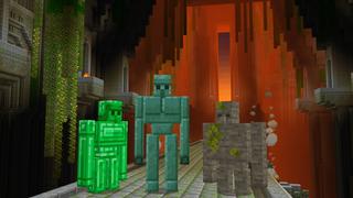 Screenshot from the Minecraft Bedrock DLC Golem Expansion
