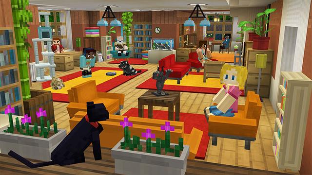 Screenshot from the Minecraft Bedrock DLC Happy Family - Roleplay