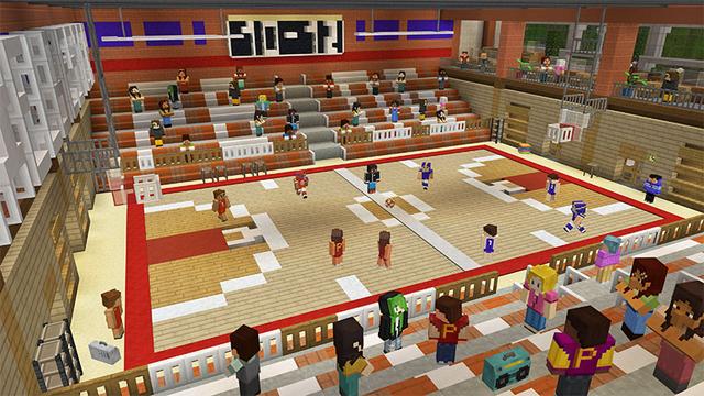 Screenshot from the Minecraft Bedrock DLC High School Life