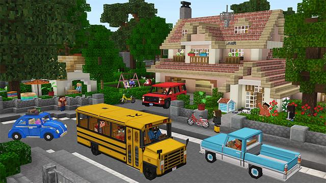 Screenshot from the Minecraft Bedrock DLC High School Life