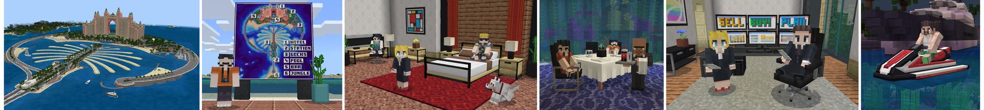 Panorama from the Minecraft Bedrock DLC Hotel Manager