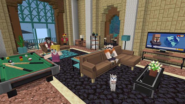 Screenshot from the Minecraft Bedrock DLC Hotel Manager