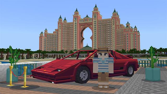 Screenshot from the Minecraft Bedrock DLC Hotel Manager