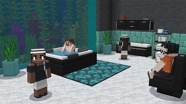 Screenshot from the Minecraft Bedrock DLC Hotel Manager