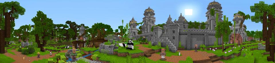 Panorama from the Minecraft Bedrock DLC Jungle