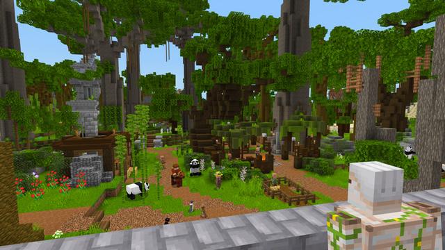 Screenshot from the Minecraft Bedrock DLC Jungle