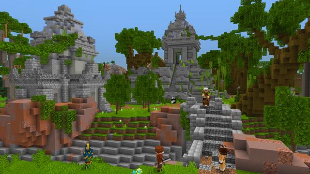 Screenshot from the Minecraft Bedrock DLC Jungle