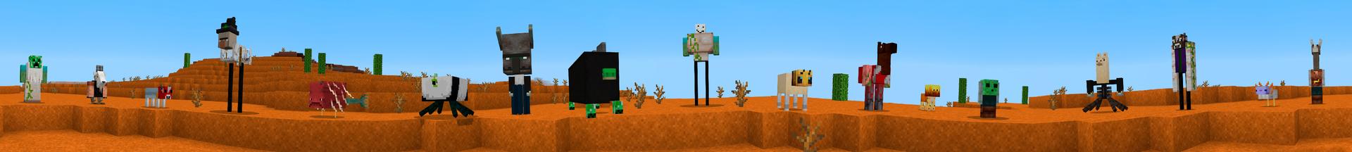 Panorama from the Minecraft Bedrock DLC MIX the MOBS!